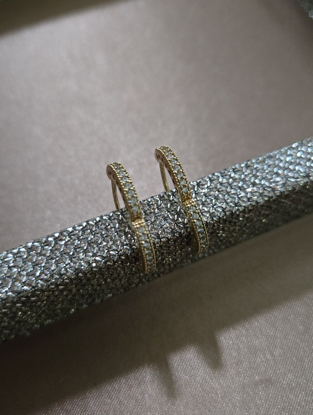 Pandora Pavé Heart Hoop Gold Plated Earrings - Picture 3 of 12